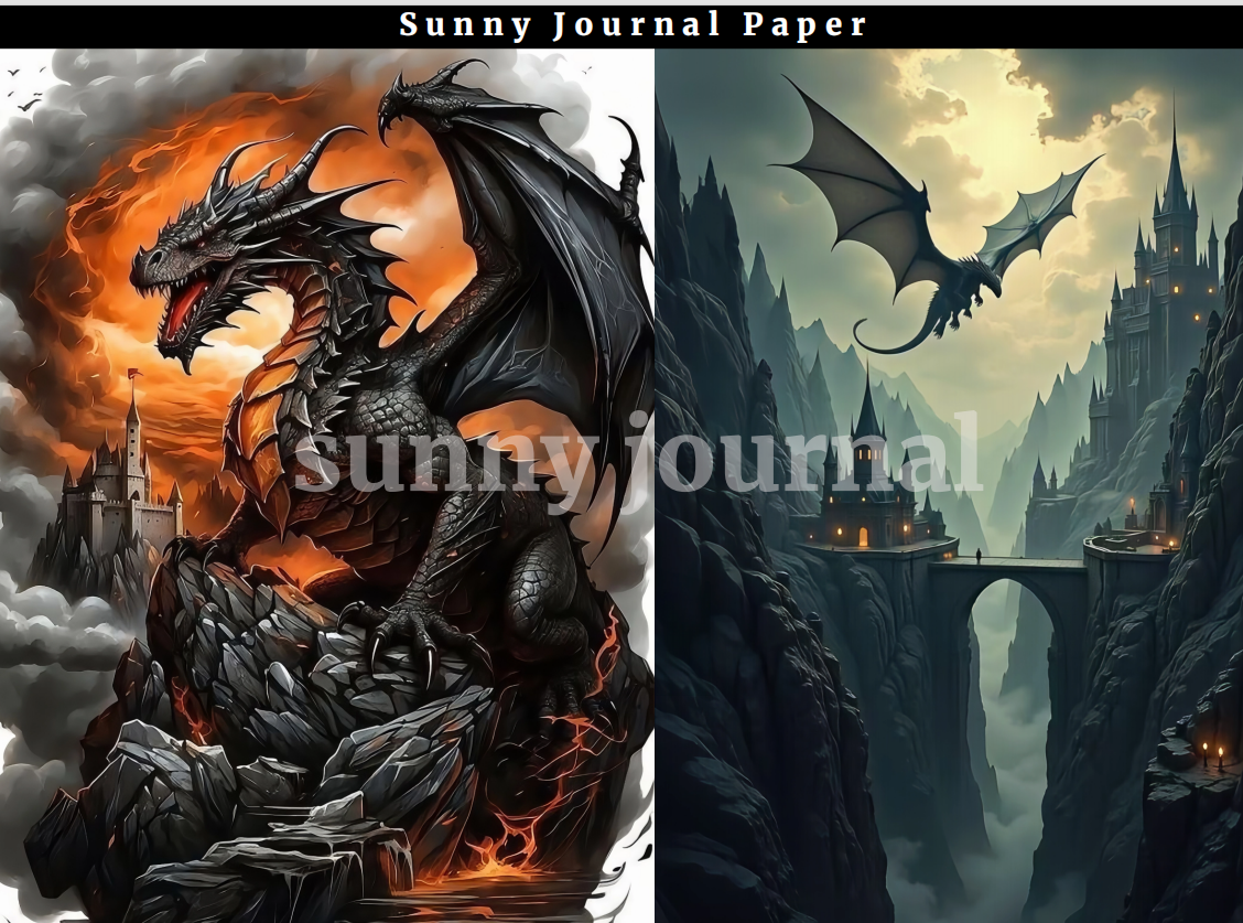 B0002-Dragon A5 Paper 10 pcs no repeat