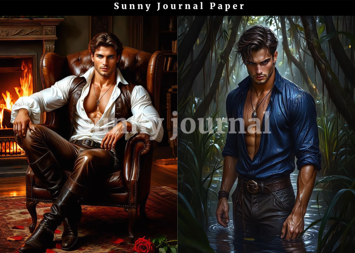 B0038-Spicy men 20 images A5 paper no repeat