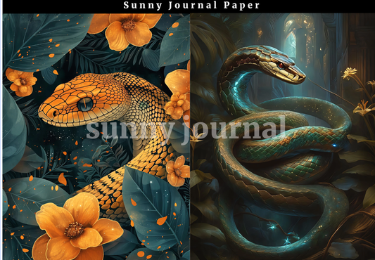 B0026- Colorful Snake A5 paper 10PCS no repeat