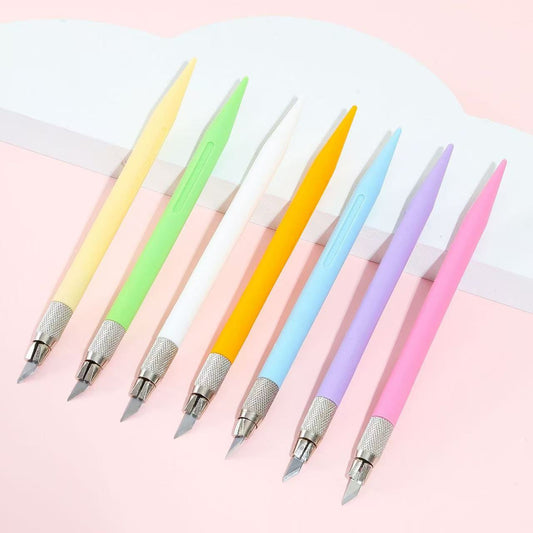 Colorful Craft Cutting Pen Knife with 12 replacements