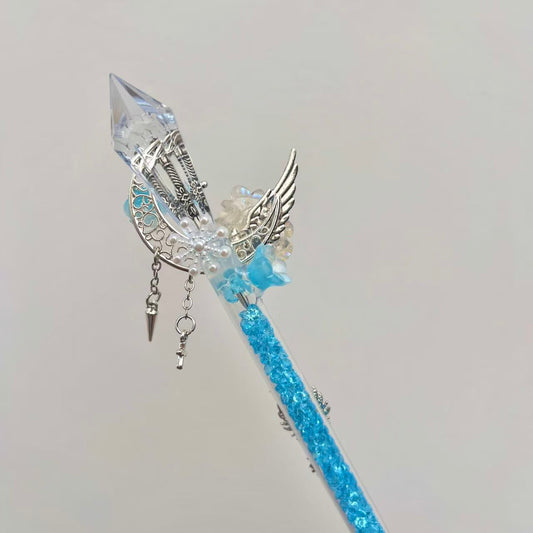 Handmade Moon Crystal Flower Carving Knife Pen Cutter for Journaling
