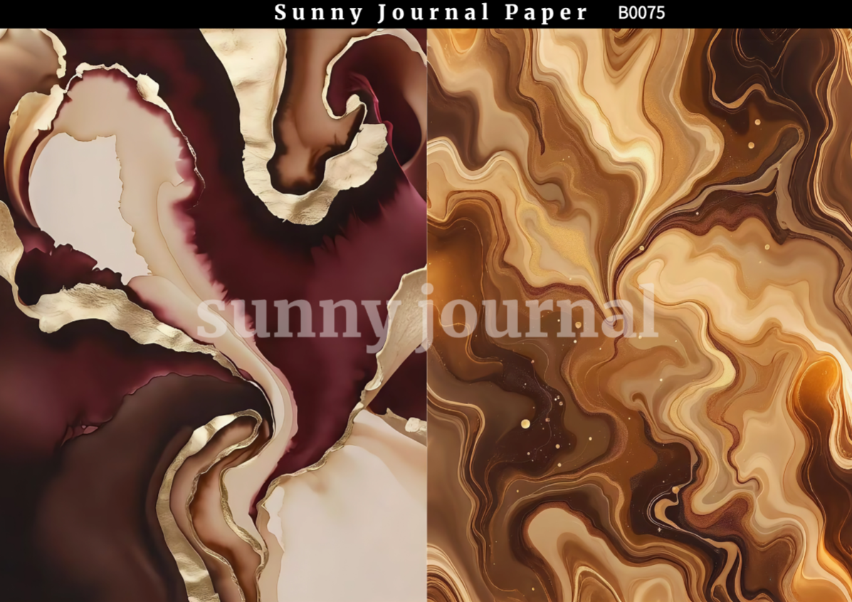 B0075-Marble Texture Paper A5 paper 10pcs no repeat