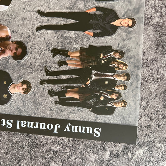 A0122--Boy‘s School Uniform British collegiate style PET Sticker 1 Pcs A5 Size