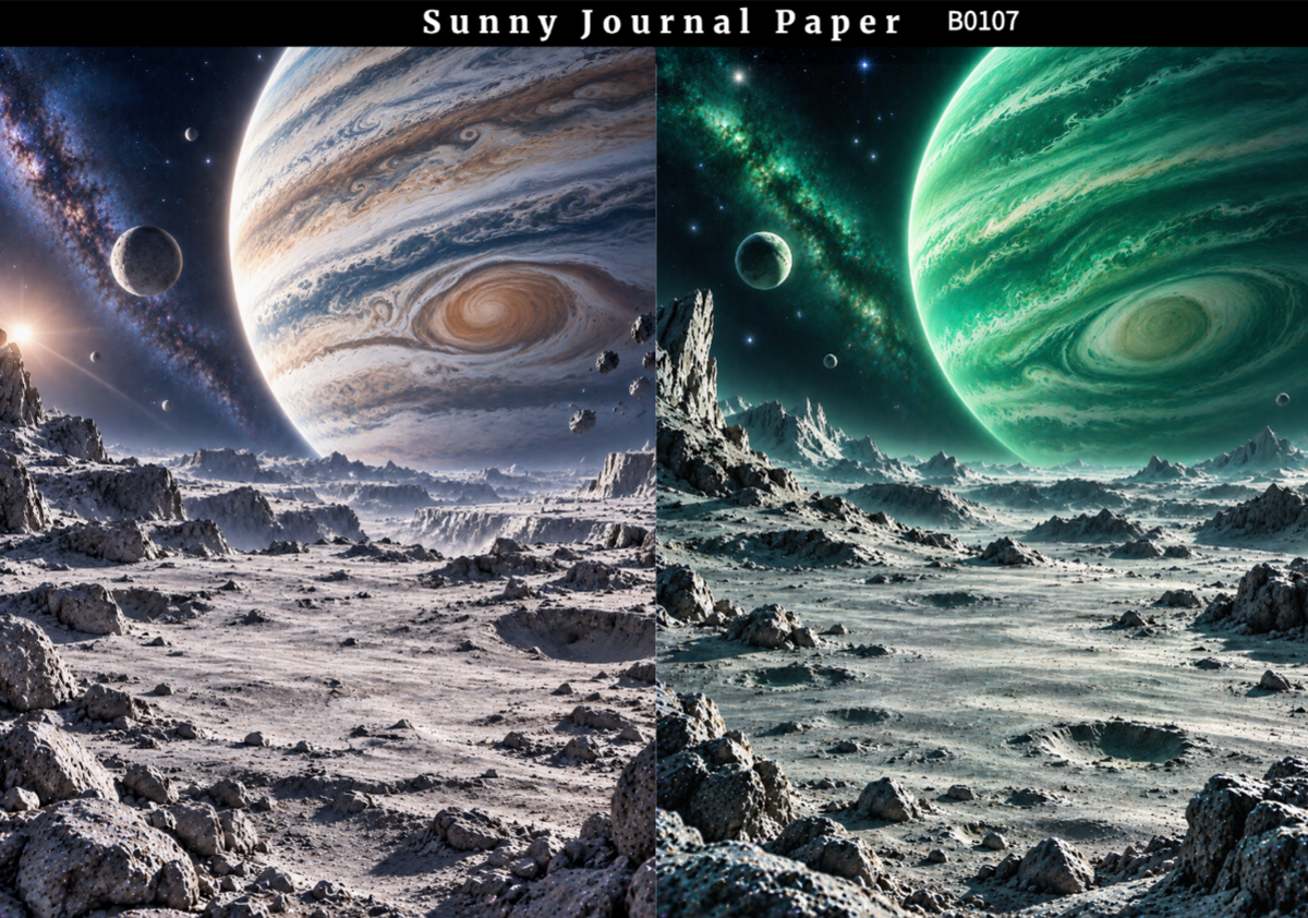 B0107-Planet Space Background A5 paper 10pcs no repeat