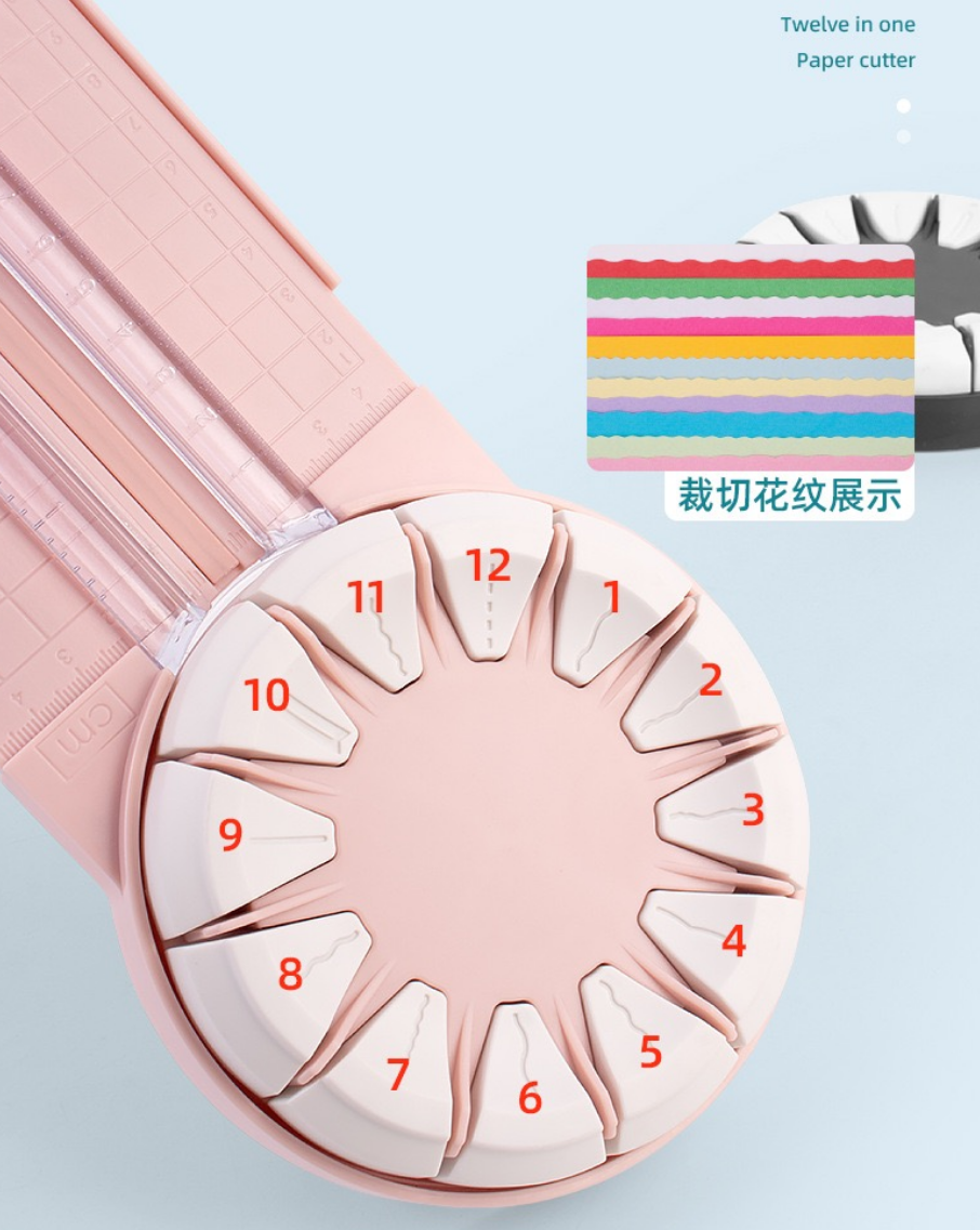 All-in-one Paper Cutter, Decorative Edge Trimmer, Photo Paper Cutter, Sliding Rotary Paper Trimmer, Scrapbooking Cutting Tool