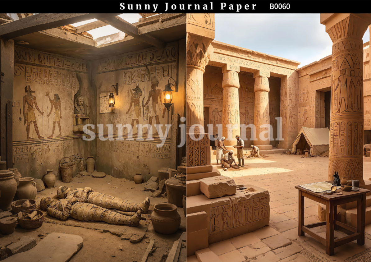 B0060-Archaeology of Egypt Paper A5 paper 10pcs no repeat
