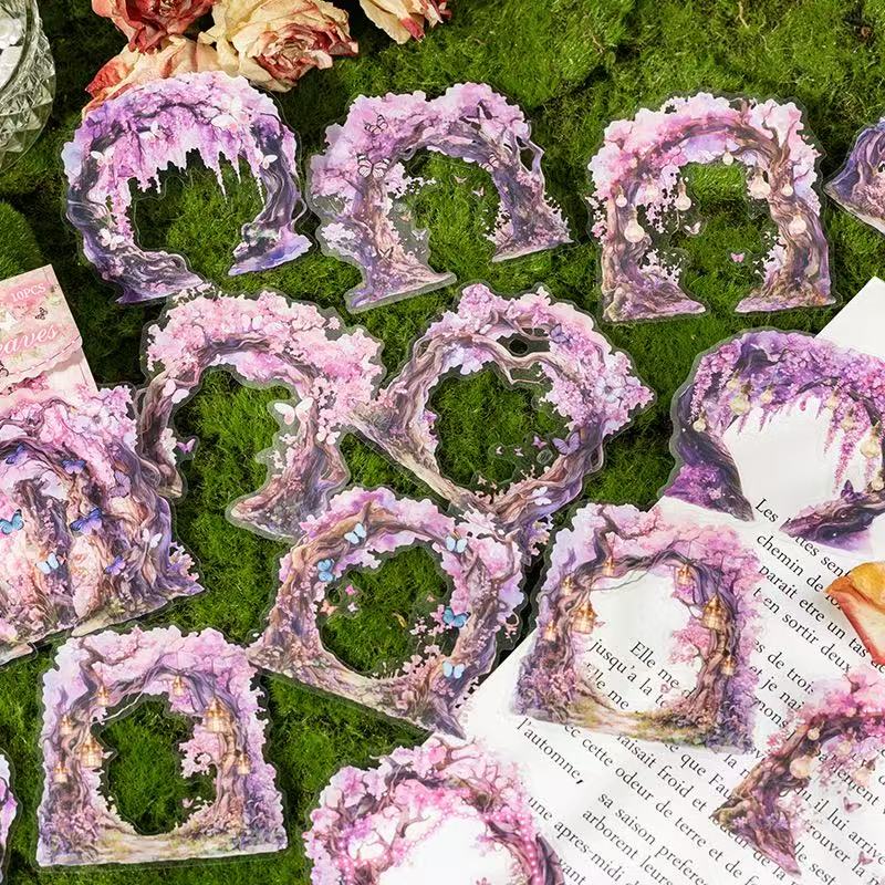 Courtyard Plant Archway Scene‑Building Stickers Pack