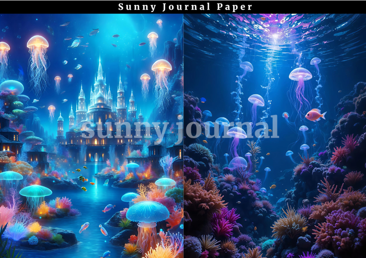 B0034-Ocean Series Underwater A5 paper no repeat