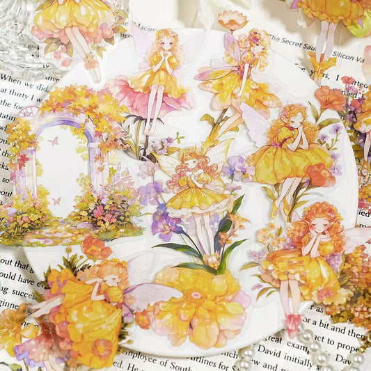 Flower Fairy PET Stickers 15 Sheets Per Pack