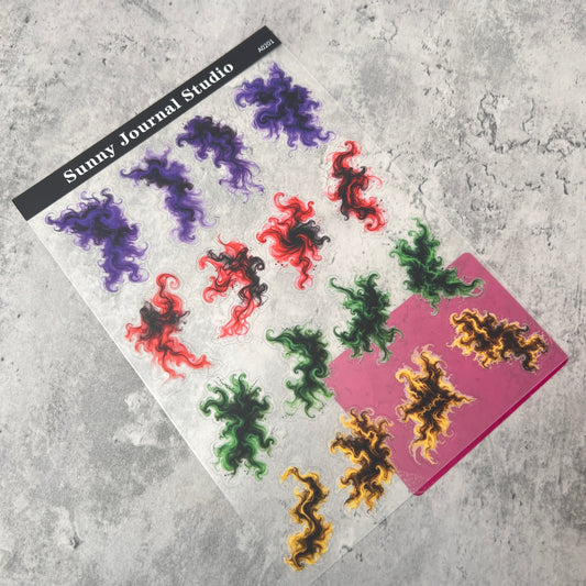 A0201--Magic Misty Haze PET Sticker 1 Pcs A5 Size