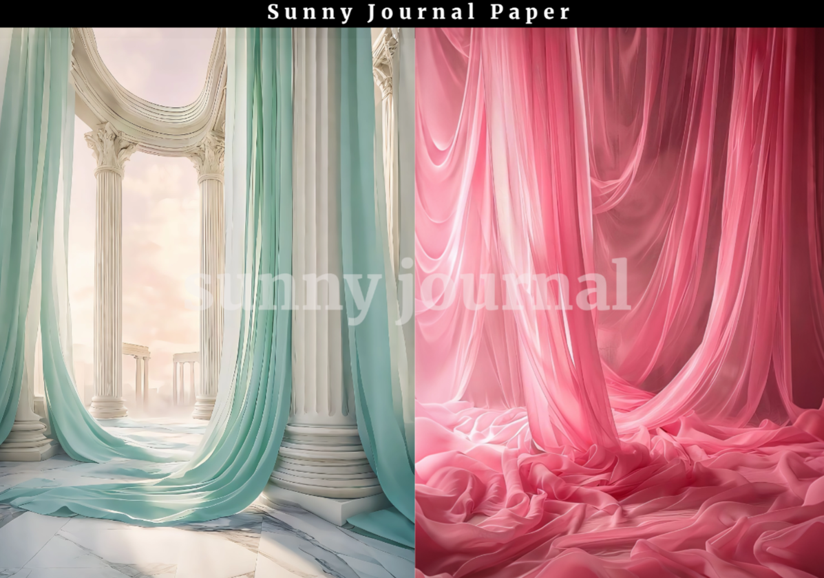 B0045-Princess Girls Fairy Background A5 paper 10pcs no repeat