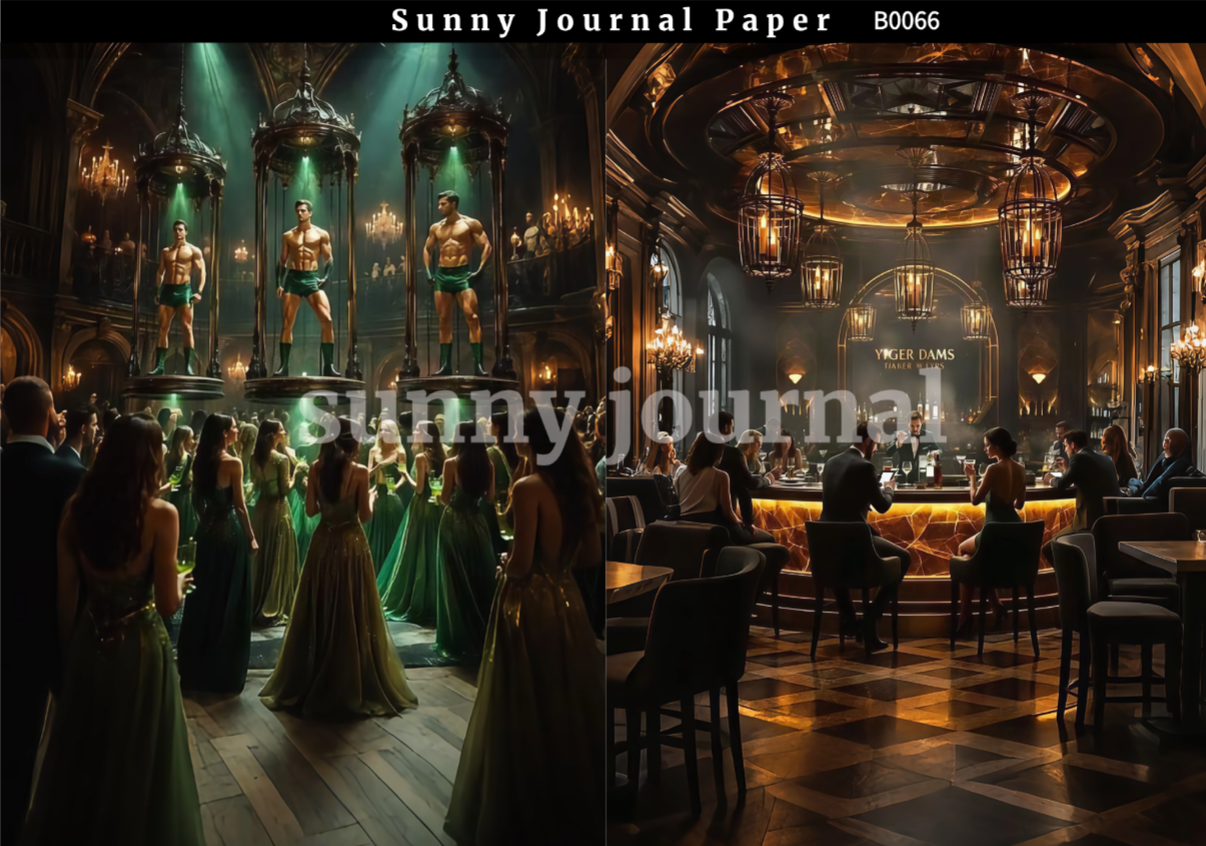 B0066-Luxury Bar Paper A5 paper 10pcs no repeat