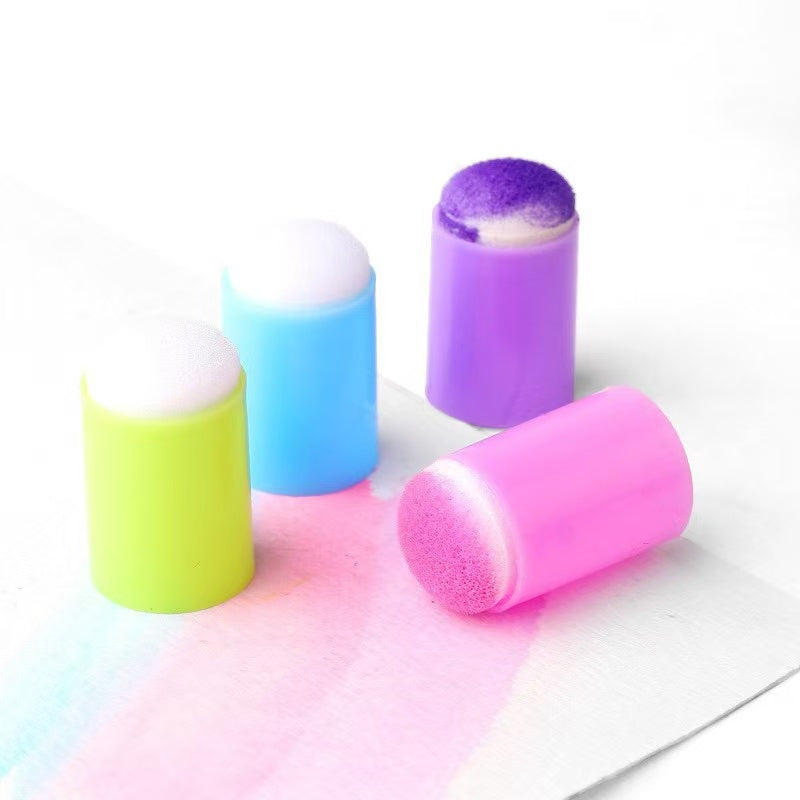 25pcs Sponge Finger Cots Painting Coloring Graffiti Tools Journal Stamps