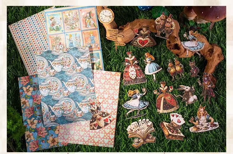 Alice in Wonderland Sticker and Paper Pack 4 design