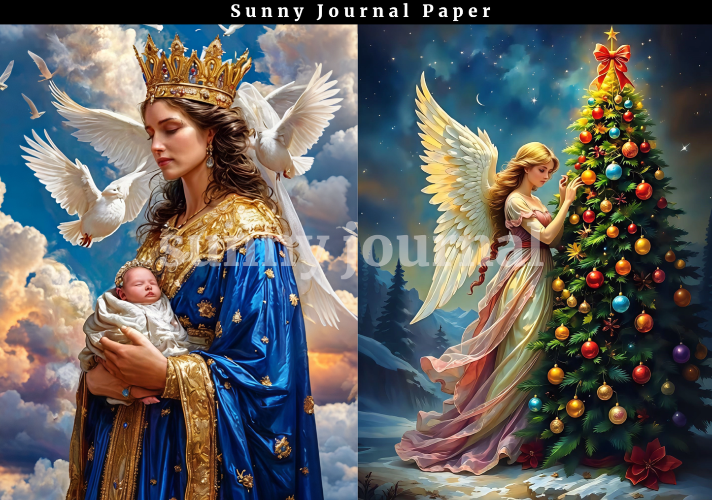B0031-Holy Christmas 20 images A5 paper no repeat