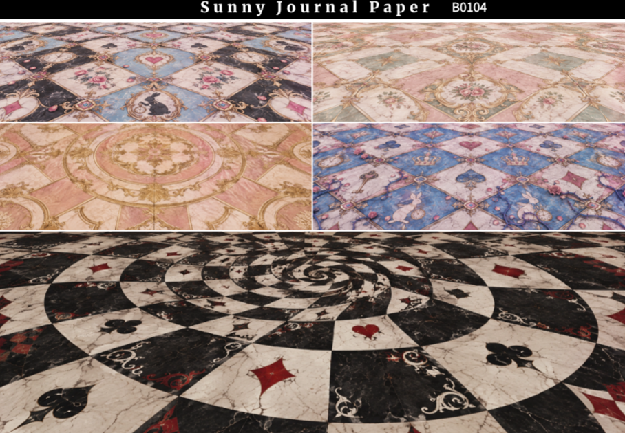 B0104--Multi-Size Ground Horizontal A5 paper 10pcs no repeat