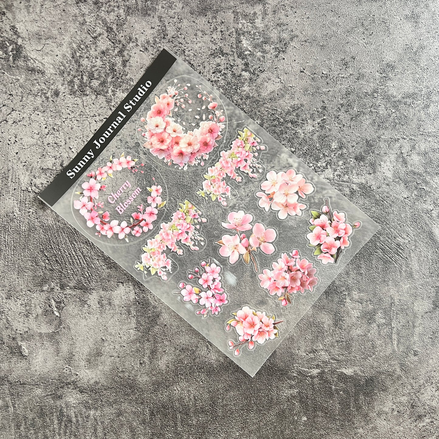 A0039--Cherry Blossom Sakura PET Sticker 1 Pcs A5 Size