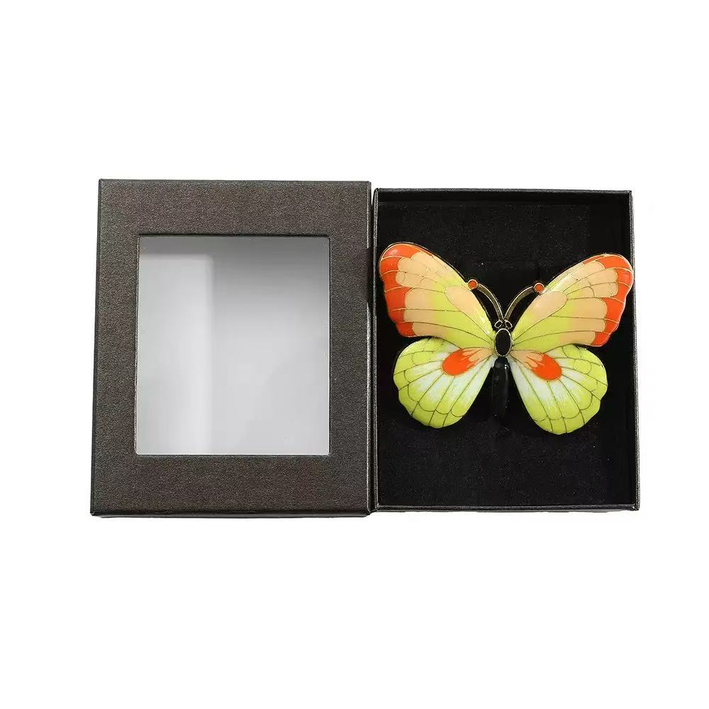 Oil-Painted Metal Butterfly Bookmark/Page Holder