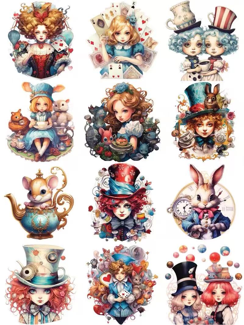 Alice in Wonderland Sticker Packs 11 designs
