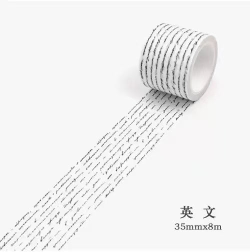 Washi Tape Handwriting length:8m