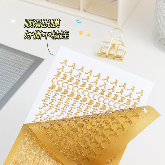 4 colors Pre-cut Letter and Chains PVC Stickers 1 Sheets Per Pack