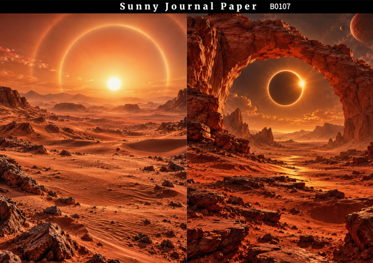 B0107-Planet Space Background A5 paper 10pcs no repeat
