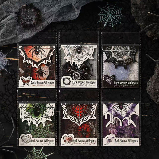 Halloween Spider Web PET Stickers 10 Sheets Per Pack