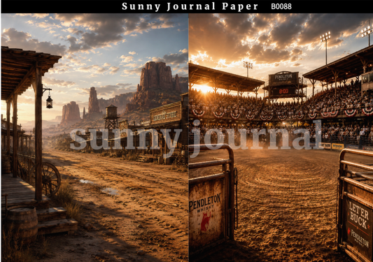 B0088-Retro Wild Western Background A5 paper 10pcs no repeat