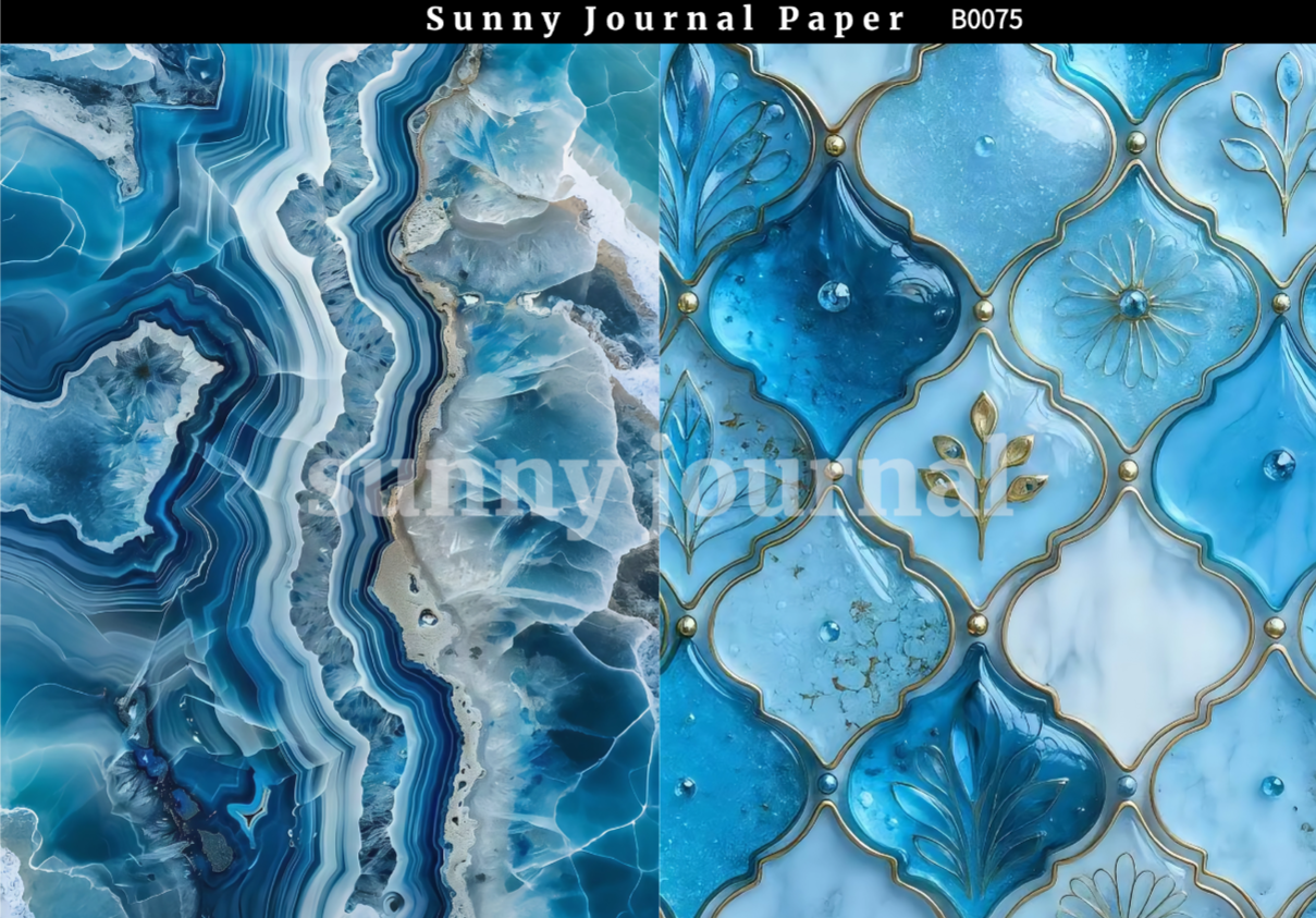 B0075-Marble Texture Paper A5 paper 10pcs no repeat