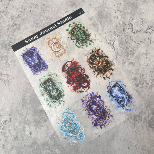 A0210--Magic Cards PET Sticker 1 Pcs A5 Size