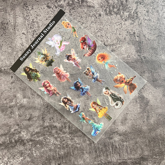 A0098--Elf Fairy PET Sticker 1 Pcs A5 Size