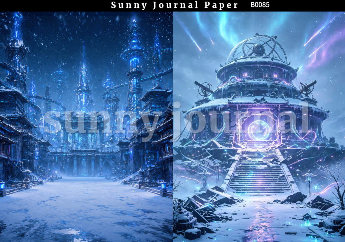 B0085-CyberPunk Oriental Style A5 paper 10pcs no repeat