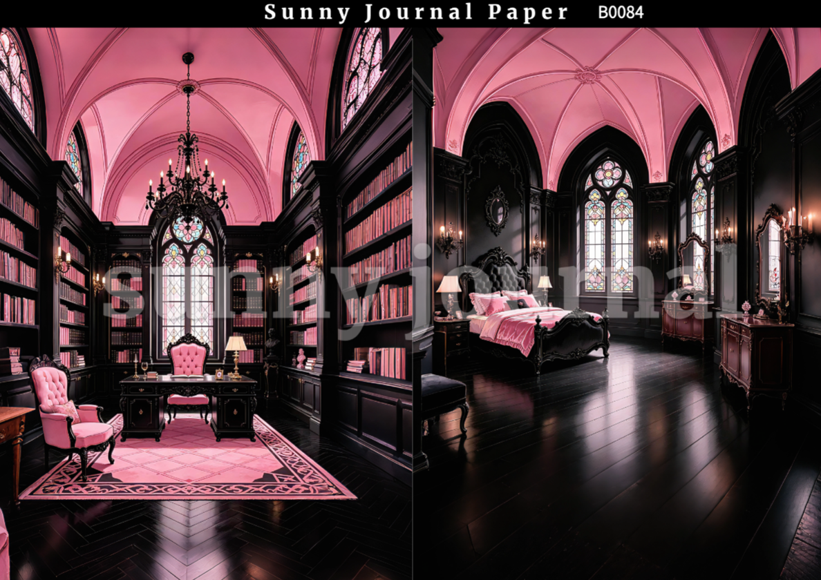 B0084-Luxury Interior Background A5 paper 10pcs no repeat